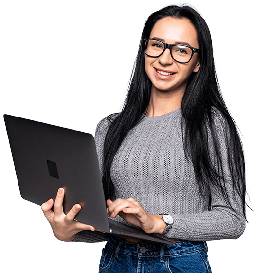 Student with Laptop